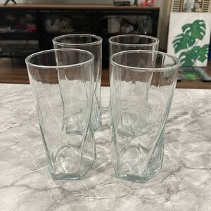 4pc highball 14 oz 6 in tall cooler glasses